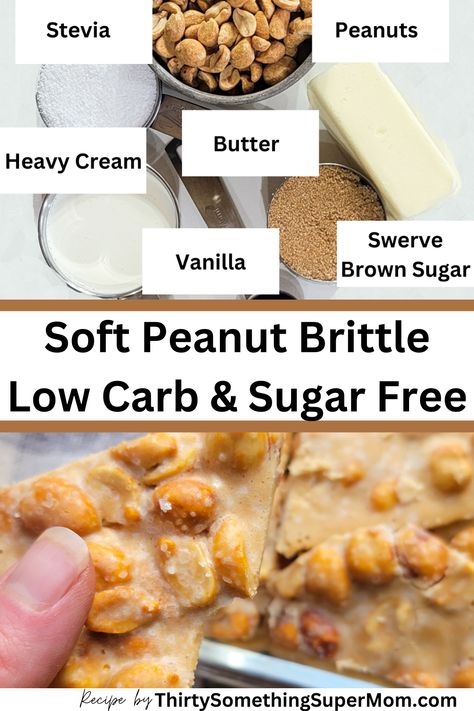 soft peanut brittle recipe Sugar Free Peanut Brittle, Sugar Free Peanut Brittle Recipe, Soft Peanut Brittle Recipe, Soft Peanut Brittle, Low Carb Christmas Recipes, No Sugar Desserts, Low Carb Holiday Recipes, Peanut Brittle Recipe, Mayonnaise Cake