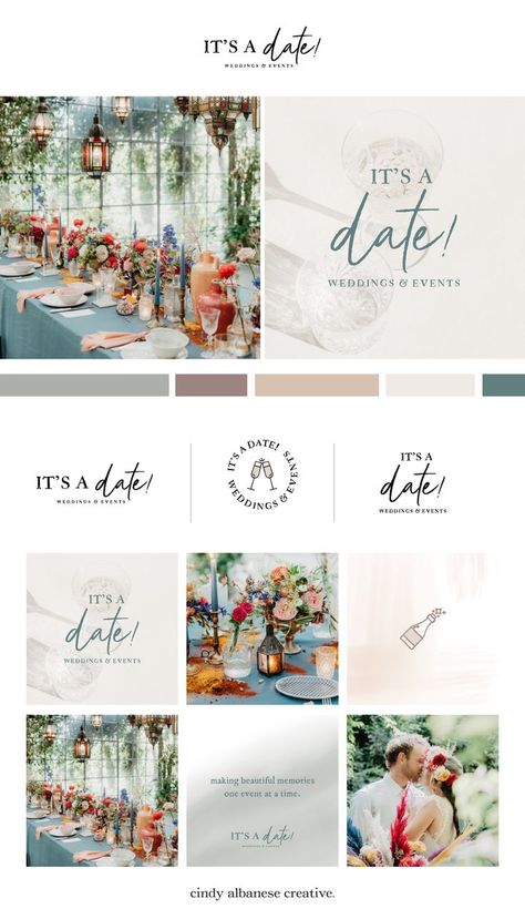 Moodboard Event Planner, Event Planning Business Logo Branding, Event Planning Mood Board, Wedding Planner Logo Design Ideas, Event Coordinator Logo, Event Planner Social Media Posts, Wedding Planning Branding, Wedding Business Branding, Wedding Organizer Logo Design