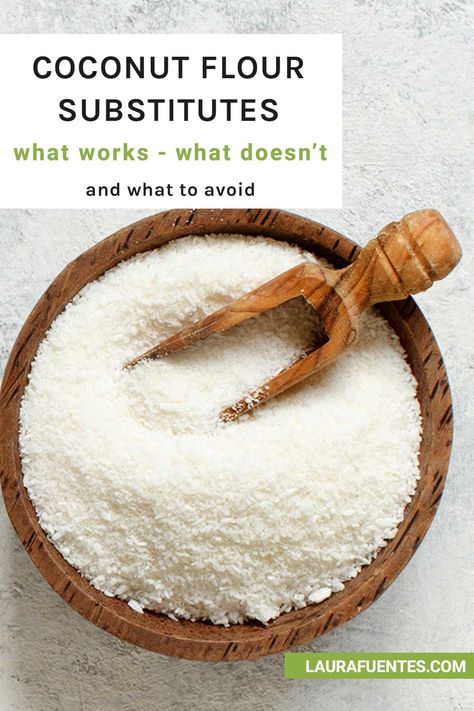 Everything you need to know about coconut flour substitutes! Find the conversions, what you can substitute, healthy recipes, and more! Coconut Flour Substitute, Recipes Using Coconut Flour, Baking With Coconut Flour, Chocolate Chip Blondies, Flour Substitute, Bean Flour, Healthy Chocolate Chip, Baking Substitutes, Cassava Flour