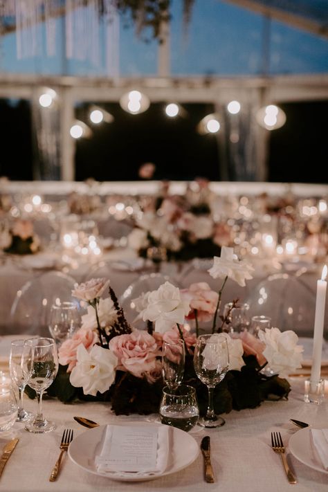 Touch Of Black Wedding, Black And Blush Wedding Centerpieces, Dark Wedding Ideas Romantic, Pink Accents Wedding, Pale Pink And Black Wedding, Blush Pink And Black Wedding Receptions, Pink Black And White Wedding Ideas, Blush Pink Black And White Wedding, Black And Blush Wedding Theme