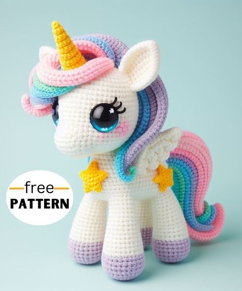 Astra The Unicorn Amigurumi Pattern Crochet Unicorn Pattern Free, Crochet Blanket Tutorial, Crochet Unicorn Pattern, Dog Patterns, Crochet Blanket Pattern Easy, Crochet Toys Free, Easter Stuff, Cozy Crochet Patterns, Crochet Baby Toys