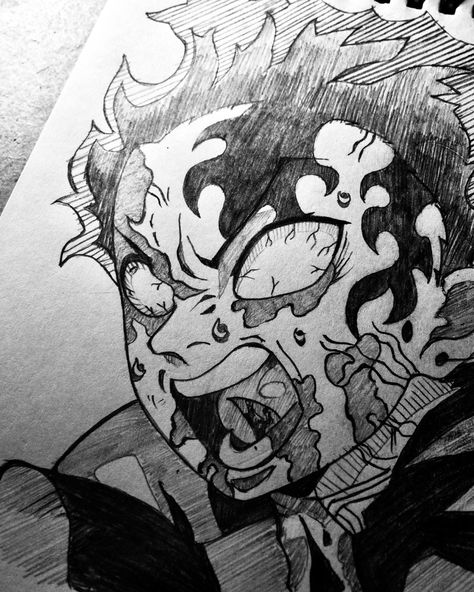 Demon Slayer Demon King Tanjiro Sketch, Tanjiro Drawing Pencil, Demon Slayer Sketch Tanjiro, Tanjiro Drawing Sketch, Demon Slayer Tanjiro Drawing, Anime Sketch Demon Slayer, Antomany Drawing, Tanjiro Kamado Sketch, Demon Slayer Drawing Sketch