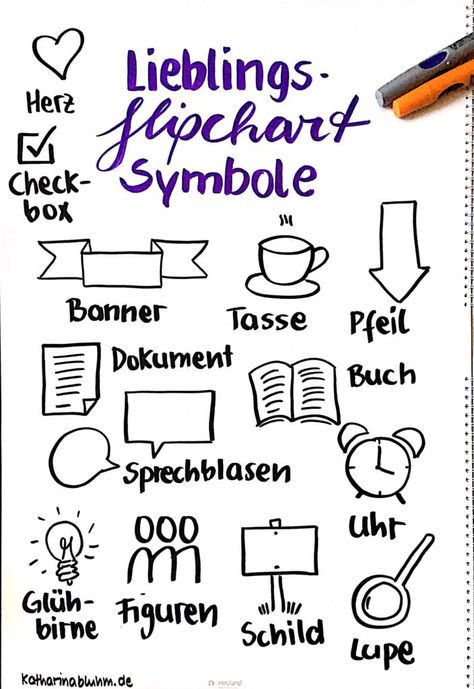 Meine liebsten Symbole fürs Flipchart in Meeting, Präsentationen oder Konferenzen * Katharina Bluhm #Sketchnotes Visual Note Taking, American Indian Tattoos, Sketch Note, Arte Doodle, Note Doodles, Norse Symbols, Visual Thinking, Indian Tattoo, Flip Chart