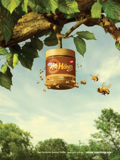 Kraft: Beehive | Ads of the World™ 귀여운 음식 그림, Honey Packaging, 광고 디자인, Creative Advertising Design, Publicidad Creativa, Graphic Design Ads, Food Graphic Design, Best Ads, Poster Ads