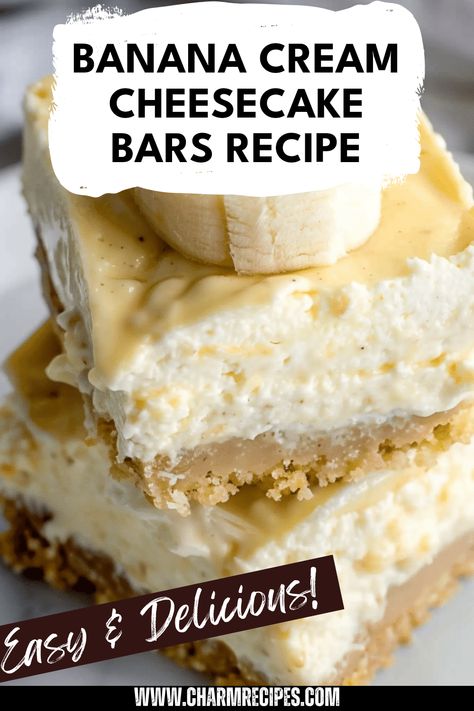 Treat yourself to a delightful dessert with our Banana Cream Cheesecake Bars. This easy recipe features layers of rich cream cheese and fresh bananas, all atop a buttery crust. Perfect for family gatherings or a sweet ending to dinner, these bars take the classic banana cream pie to a whole new level. Serve them chilled for a refreshing finish that satisfies your sweet tooth. Experience the creamy texture and luscious flavor that makes these bars a crowd-pleaser in any season.