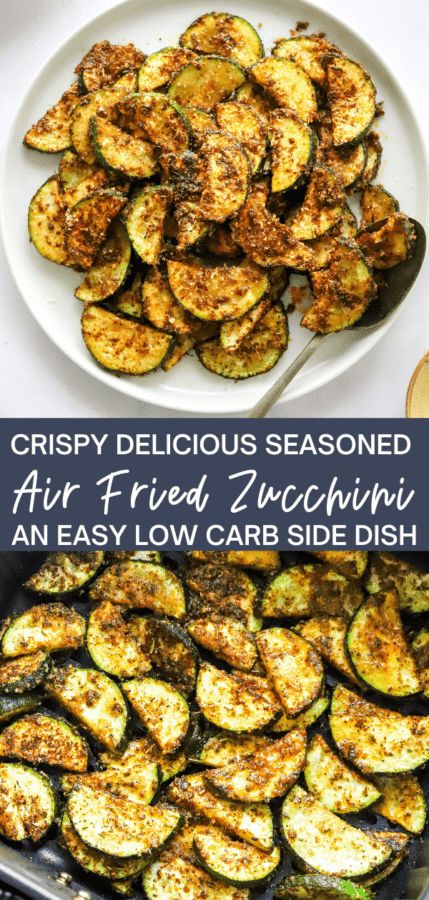 Low Carb Side Dish, Keto Veggies, Air Fryer Zucchini, Low Carb Side, Zucchini Side Dishes, Air Fryer Oven Recipes, Ninja Recipes, Fry Recipes, Zucchini Muffins