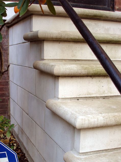 Other - Limestone Stone Steps Limestone Steps Front Doors, Bullnose Steps, Limestone Steps, Door Remodel, Step Stones, Stone Steps, Exterior Stairs, Back Garden Design, Outdoor Steps