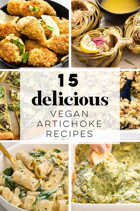 Artichokes are one of nature’s most stunning veggies. While they may look intimidating, artichokes are easy to prep and taste SO GOOD. Get some inspiration with these delicious vegan artichoke recipes. Vegan Artichoke Recipes, Canned Artichoke Recipes, Artichokes Recipes, Vegan Artichoke, Vegan Avocado Recipes, Artichoke Heart Recipes, Vegan Potato Recipes, Avocado Vegan, Vegan Summer Recipes