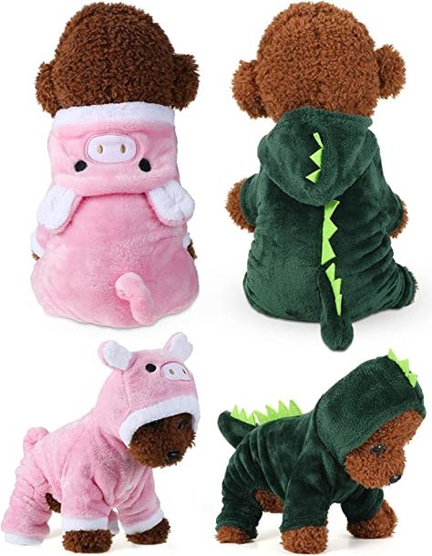 Puppy Outfits, Dinosaur Clothing, Cute Dog Costumes, Dress Up Clothes, Pig Costumes, Easter Costume, Pig Design, Dinosaur Outfit, Dinosaur Costume