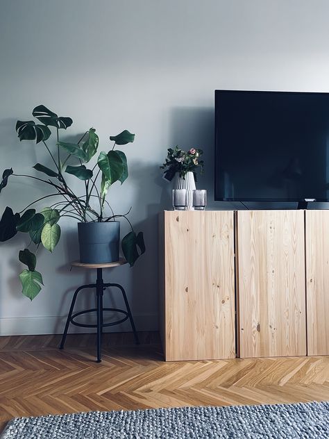 Ikea Ivar Tv Stand, Ikea Ivar Living Room, Ivar Ikea Living Room, Ivar Living Room, Ivar Ikea, Scandi Living Room, Ikea Stool, Scandinavian Living Room, Ikea Ivar