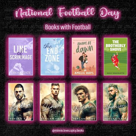 📣 Trope Talk 📣 Hey book friends 🏈 Happy National Football Day 🏈 So let's have another 📣 Trope Talk 📣 football ⁣ ⁣ So, please don't punish me, but I'm no sports fan. In general, not just football or hockey. BUT I love reading sports romance books 🤣 So, yes, I have read a lot of sports books by now, but surprisingly it's not as much football as I thought it was 😱 ⁣ ⁣ These are the books I've read: 🏈 Line of Scrimmage (Out of Bounds 1) by Erin MacKenzie 🏈 The End Zone (Out Of Bounds 2) by Eri... Sports Romance Books, Book Friends, Football Books, Sports Romance, Sports Books, Yes I Have, Friends Happy, I Love Reading, Sports Fan