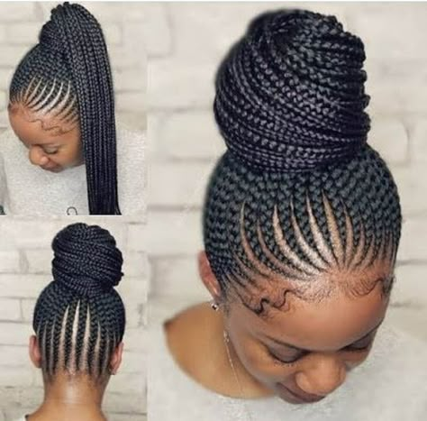 Latest Shuku Ghana Weaving Styles Cornrow Ponytail, Ghana Weaving, African Hair Braiding Styles, Braided Bun Hairstyles, Braided Cornrow Hairstyles, Braids Hairstyles Pictures, Feed In Braid, Girls Hairstyles Braids, Girls Braids