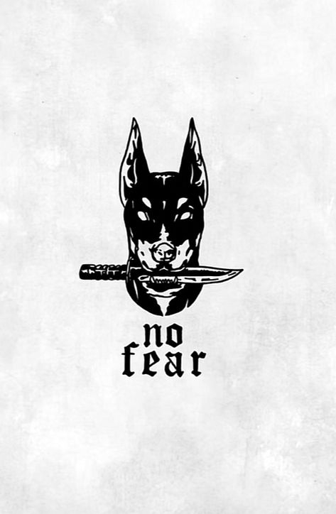 No Fear Tattoo, Vibes Tattoo, Fear Tattoo, Tatoo Dog, Fighter Tattoo, Tattoo Homme, Doberman Tattoo, Gang Tattoos, Pitbull Tattoo