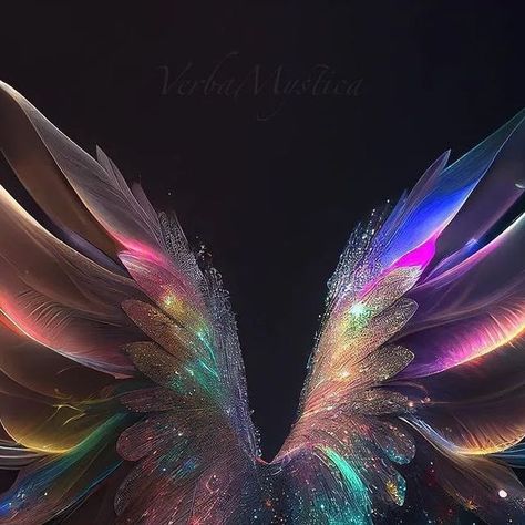 Digital Art on Instagram: “Angel from heaven 😇❤️ Double tap it ♥️♥️ Via @verba_mystica Follow @digital_art_fusion for more ♥️😍” Wing Aesthetic, Angel From Heaven, Rainbow Angel, Art Vibe, Angel Wings Art, Neural Art, Wings Art, Rainbow Aesthetic, Dreamy Art