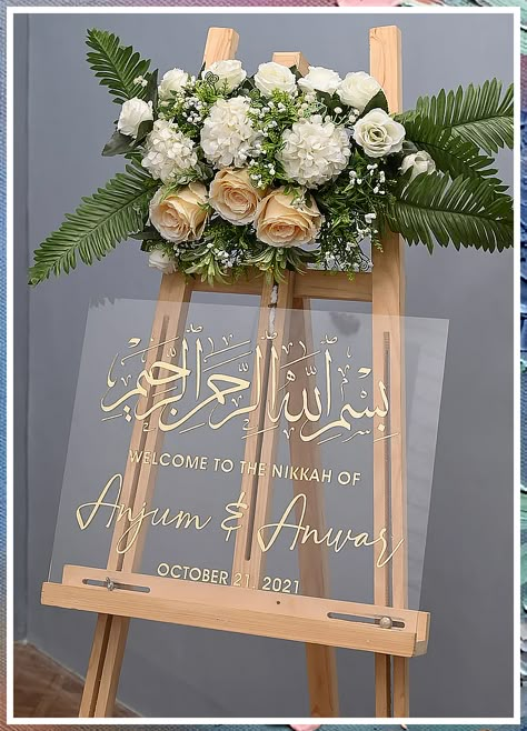 Wedding Welcome Sign - Are you prepared to find your solution? Click to fulfill your desires. Modern Wedding Welcome Sign, Acrylic Wedding Welcome Sign, Nikah Decor, Wedding Entrance Sign, Wedding Entrance Decor, 3d Mirror, Wedding Stage Design, Desi Wedding Decor, Wedding Planning Decor