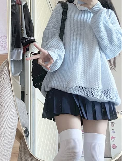 trendy outfits cosplay makeup anime Japan grunge aesthetic gothic core trendy makeup trendy outfit vintage outfit skater girl school fit Mode Indie, Kawaii Fashion Outfits, Swaggy Outfits, Knee High Socks, Really Cute Outfits, Kawaii Clothes, Character Outfits, Korean Outfits, Dream Clothes