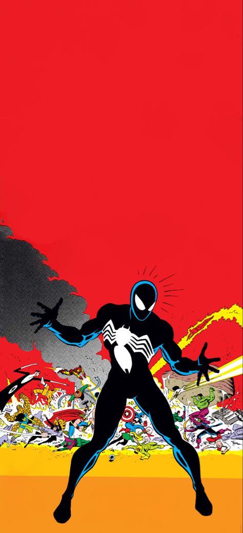 Best Spiderman Wallpaper, Spider Man Secret Wars Suit, Secret Wars Spiderman, Black Suit Spider Man Wallpaper, Spider Man Phone Wallpaper, Secret Wars Wallpaper, Insomniac Spiderman Wallpaper, X Men Comics Wallpaper, Black Suit Spiderman Wallpapers