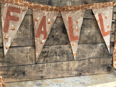 Primitive Fall Harvest Banner Pennant flag Pumpkin Porch Mantel shelf Farmhouse | eBay Candle Runner, Entryway Staircase, Pumpkin Porch, Mirror Entryway, Shelf Farmhouse, Porch Pumpkins, Mantel Mirrors, Primitive Design, Star Banner