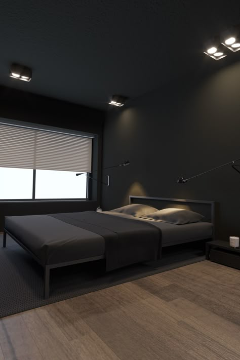 Instagram Minimalist, Black Bedroom Design, Black Bedroom Decor, Bedroom Design Trends, Black Interior Design, Bedroom Setup, Black Bedroom, Bedroom Black, Modern Bedroom Design