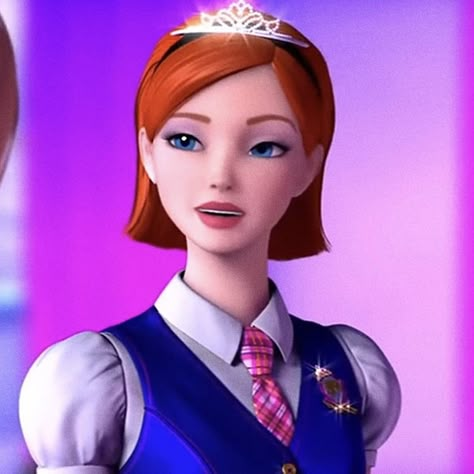 Barbie Bar, Barbie Films, Princess Academy, Princess Charm School, Barbie Cartoon, Barbie Images, School Icon, Ginger Girls, Charm School