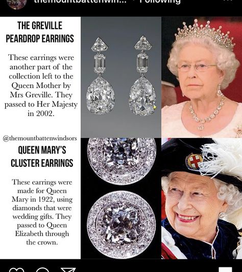 Queen Elizabeth Earrings, Royal Wedding Tiaras, Queens Jewellery, Queen Elizabeth Jewels, Royal Family Jewels, British Crown Jewels, Royal Crown Jewels, Royal Jewellery, Queens Jewels