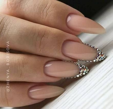 Nail Designs For Almond Nails, Summer Time Nails, Inspiring Hairstyles, Almond Shaped Nails, Almond Nails French, Blue Nail Color, Different Nail Shapes, Nail Color Trends, Shaped Nails