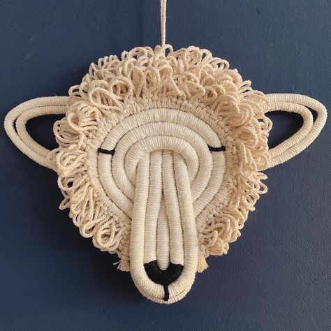 Macrame Sheep, Animal Macrame, Macrame Animals, Macrame Style, Baby Boy Bedroom, Diy Room Divider, New Business Ideas, Sheep Farm, Sheep And Lamb