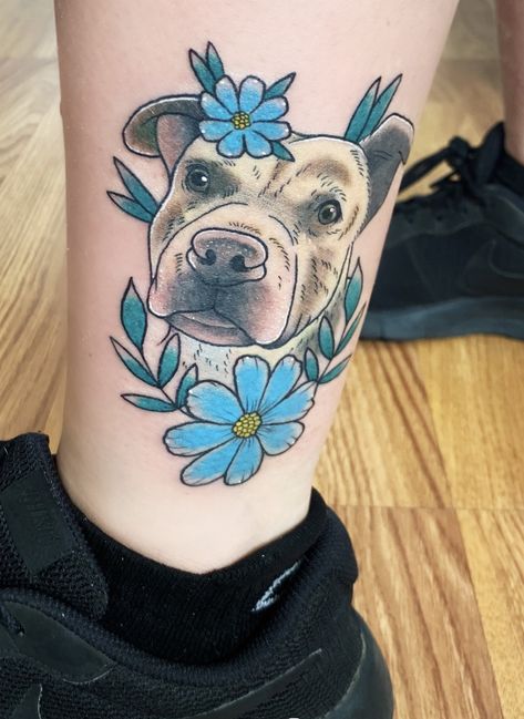 Traditional Tattoos Dog, People With Anger Issues, Pitbull Tattoos, Tattoos Dog, Pitbull Tattoo, Bone Tattoo, Pitt Bull, Bull Tattoos, Crochet Dog Sweater