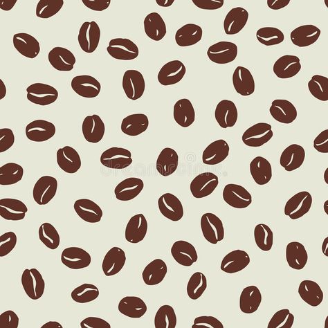 Coffee Beans Seamless Pattern royalty free illustration Coffee Bean Illustration Graphics, Coffee Bean Illustration, Coffee Beans Illustration, Free Illustration, Hand Drawn Vector, Coffee Bean, Beige Background, Pattern Illustration, Free Illustrations