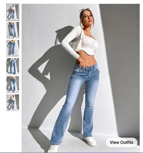 Mid Rise Bootcut Jeans, Flare Leg Jeans, Jeans Casual, Boot Cut Denim, Women Denim Jeans, Low Rise Jeans, Casual Denim, Drop Waist, Fall Wardrobe