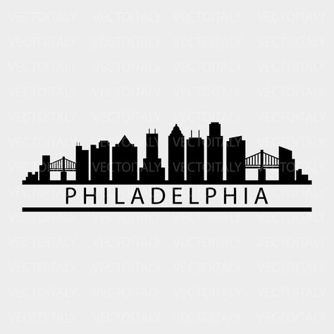 Philadelphia Tattoo, Philly Skyline, Skyline Image, Office Wall Design, Philadelphia Skyline, City Skylines, Office Wall, May 7, City Skyline