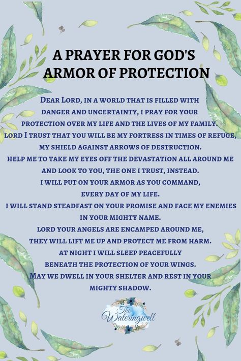 God Protects, Psalm 91 Prayer, Prayer For My Family, God Provides, Woord Van God, The Armor Of God, Spiritual Warfare Prayers, Everyday Prayers, Prayer For Protection