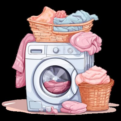 Laundry Art Ideas, Washing Machine Sticker, Laundry Illustration Graphics, Washing Machine Design, Washing Machine Illustration, Illustration Quotes Funny, Laundry Illustration, Laundry Clipart, Sewing Graphics