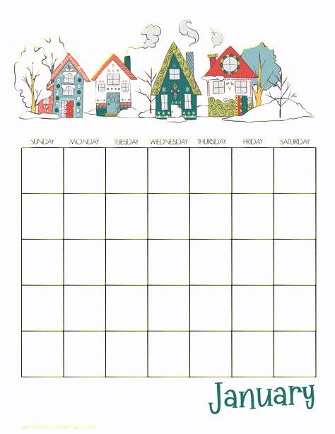 Printable Meal Planner Monthly, January Planner, Free Printable Monthly Planner, Love Printables, Winter Houses, Calendar Quilts, Project Planner Printable, Scrapbook Calendar, Monthly Printable