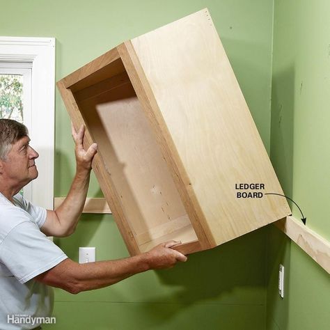 How to Install Cabinets Like a Pro! Install Cabinets, Estate Kitchen, Pallet Cabinets, Installing Kitchen Cabinets, House Storage, Basement Finishing, Diy Dresser Makeover, Kitchen Wall Cabinets, Diy Accent Wall