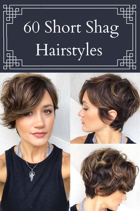 Hairstyles Off The Face, Pixie To Shag Transition, Hair Short In Back Long On Sides, Hi Low Haircut Women, Hair Short Back Long Sides, Pixie Haircut For Double Chin, Not Too Short Haircuts, Short Wavy Hair Blonde Highlights, Longer Short Hairstyles