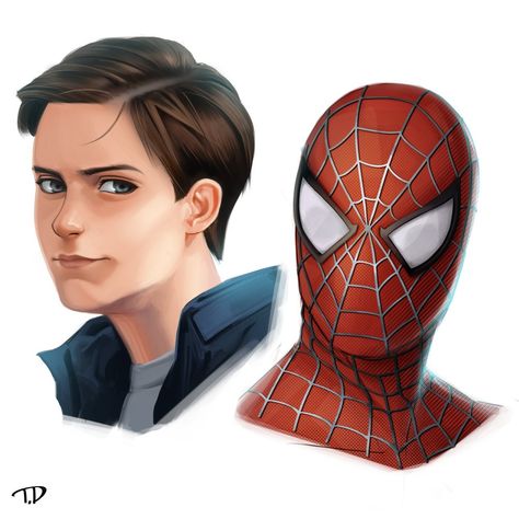 Toby Maguire Spiderman Fanart, Spider Man Fanart, Spider Man Tobey Maguire, Spiderman Sam Raimi, Raimi Spiderman, Simpsons Drawings, Spiderman Face, Image Spiderman, Tobey Maguire