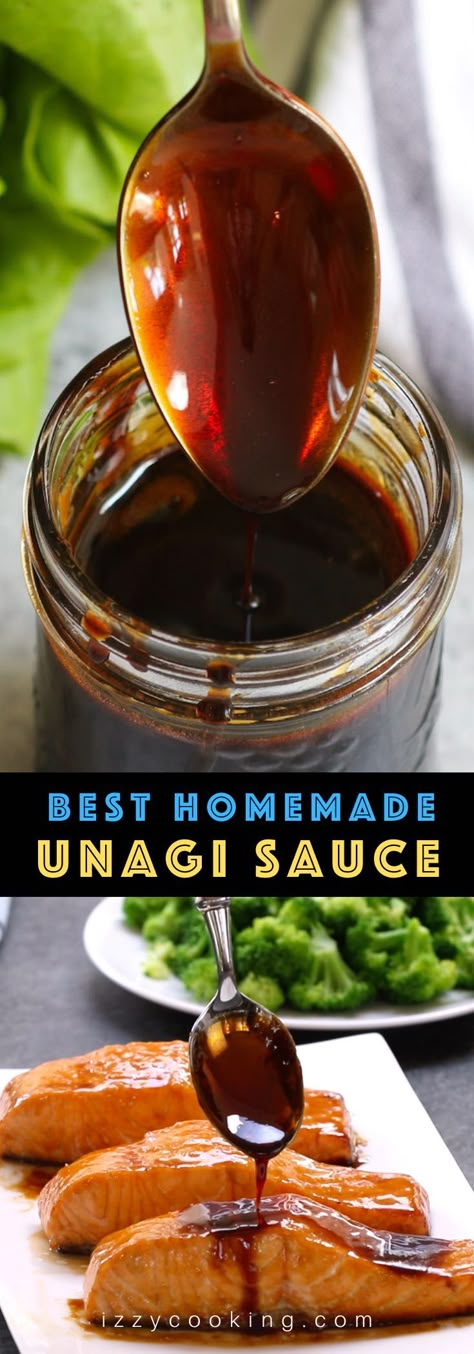 Unagi Sauce Recipe Homemade Eel Sauce, Barbeque Dishes, Eel Sauce Recipe, Unagi Sushi, Grilled Eel, Eel Sauce, Homemade Stir Fry Sauce, Unagi Sauce, Sushi Sauce