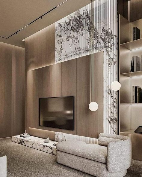 Luxury Living Room Inspiration, Tv Feature Wall, Tv Unit Interior Design, Living Tv, Living Room Tv Unit, Hotel Room Design, Luxury Living Room Design, Tv Wall Design, Tv Unit Design