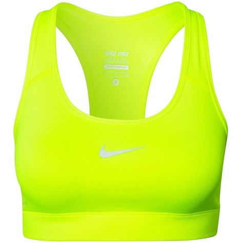 Nike Pro Bra ($32) ❤ liked on Polyvore featuring activewear, sports bras, tops, sport, bras, workout, neon green, sports fashion, womens-fashion and sports bra Nike Pro Bra, Nike Bras, 1980’s Fashion, Top Verde, Green Sports, Cute Nike Outfits, Sport Bras, Nike Pro Shorts, Cute Slippers