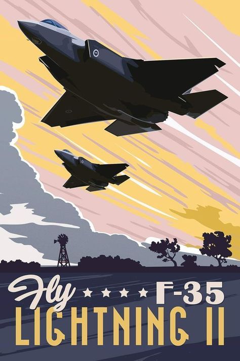 Aircraft Poster, Plane Poster, Fighter Planes Art, Vintage Airplane Art, Retro Aviation, Photo Avion, F 35 Lightning, Airplane Poster, F 35 Lightning Ii