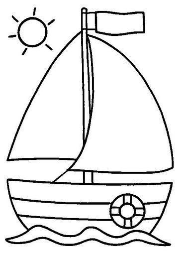 Draw, color and animate a sailing ship using hand and pencil Spring Coloring Sheets, Sun Coloring Pages, Kindergarten Coloring Pages, Preschool Coloring Pages, Spring Coloring Pages, Easy Coloring Pages, 자수 디자인, Art Drawings For Kids, Applique Patterns