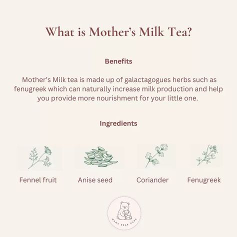 Mother's Milk Tea is a herbal drink containing galactagogues that can help improve lactation. #postpartum #postpartumjourney #postpartumdoula #postpartumhealth #postpartumlife #postpartumsupport #postpartumrecovery #postpartumhealing #postpartumnutrition #postpartumdiet #postpartummentalhealth #postpartumfood Postpartum Tea, Mothers Milk Tea, Mothers Milk, Herbal Drink, Postpartum Diet, Mother's Milk, Doula Training, Milk Benefits, Postpartum Health