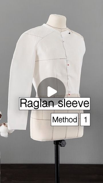 Sleeve Pattern Making, Basic Sleeve Pattern, Sleeve Patterns, Raglan Sleeve Jacket, Basic Bodice, Raglan Sleeve Pattern, Crafts Sewing Patterns, Raglan Shirt, Curved Lines