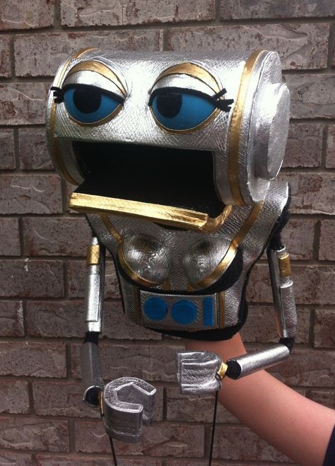 The Golden Glue Gun Robot Puppet, Alien Puppet, Robot Machine, Winter Semester, Disney Precious Moments, Types Of Puppets, Couple Crafts, Custom Puppets, Toilet Roll Craft