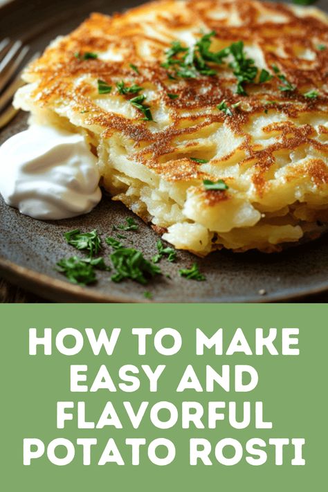 Easy Potato Rosti Recipe for Delicious Side Dishes Potato Rosti Breakfast, Potato Rosti Recipe Easy, Rosti Potatoes Recipes, Potatoes Rosti, Potato Rosti Recipe, Rosti Recipe, Roasted Breakfast Potatoes, Potato Rosti, Delicious Side Dishes