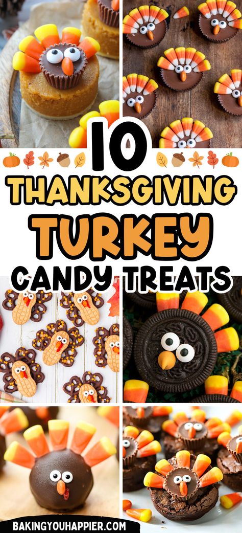 10 Cute Thanksgiving Turkey Candy Treats, add the perfect festive flair to your Thanksgiving table with these adorable turkey candy treats! Food Recipes For Christmas, Easy Recipes Cheap, Easy Thanksgiving Side Dishes, Chocolate Chip Muffins Easy, Fun Food Ideas For Kids, Pumpkin Pecan Cobbler, Cheesecake Bars Easy, Sweet Easy Recipes, Turkey Cake