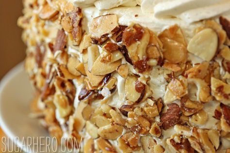 burnt-almond-cake-2 Burnt Almond Torte Recipe, Burnt Almond Cake Recipe, Almond Torte Recipe, Burnt Almond Cake, Burnt Almond Torte, Almond Milk Coffee Creamer, Almond Torte, Almond Frosting, Cake Almond