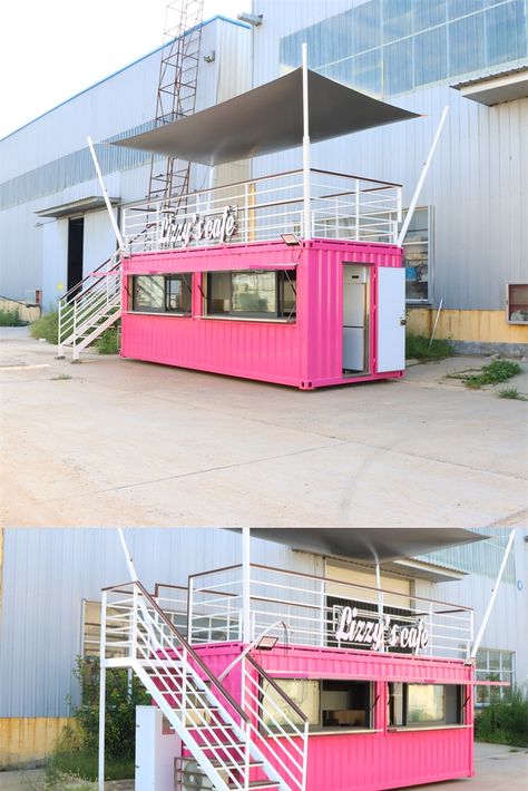 Storage Container Business, Cafe And Boutique Ideas, Cute Food Truck Design, Container Van Coffee Shop, Beach Business Ideas, Container Restaurant Ideas, Food Trucks Ideas, Trailer Cafe, Container Bakery