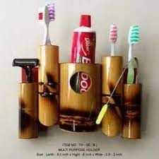 Bamboo Multipurpose Tooth Brush Holder at Rs 240/piece | Mumbai | ID: 25588059530 Tooth Brush Holder Ideas, Bamboo Decoration, Army Wallpapers, Tooth Brush Holder, Bamboo Diy, Indian Army Wallpapers, Bamboo Gifts, Bamboo Products, Bamboo Decor